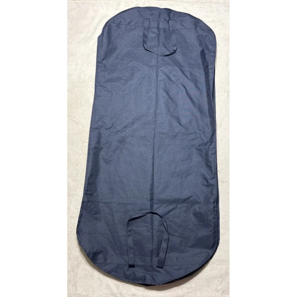 Tory Burch Garment Bag Full Zip Blue Hanging Cloth Suit Dress Travel Orange Logo